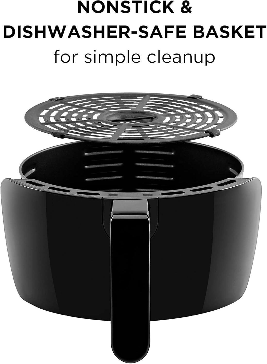 image:imageCHEFMAN Small Air Fryer Healthy Cooking Nonstick User Friendly and Digital Touch Screen w 60 Minute Timer amp Auto Shutoff Dishwasher Safe Basket BPAFree Glossy Black 35 Qt35 Qt