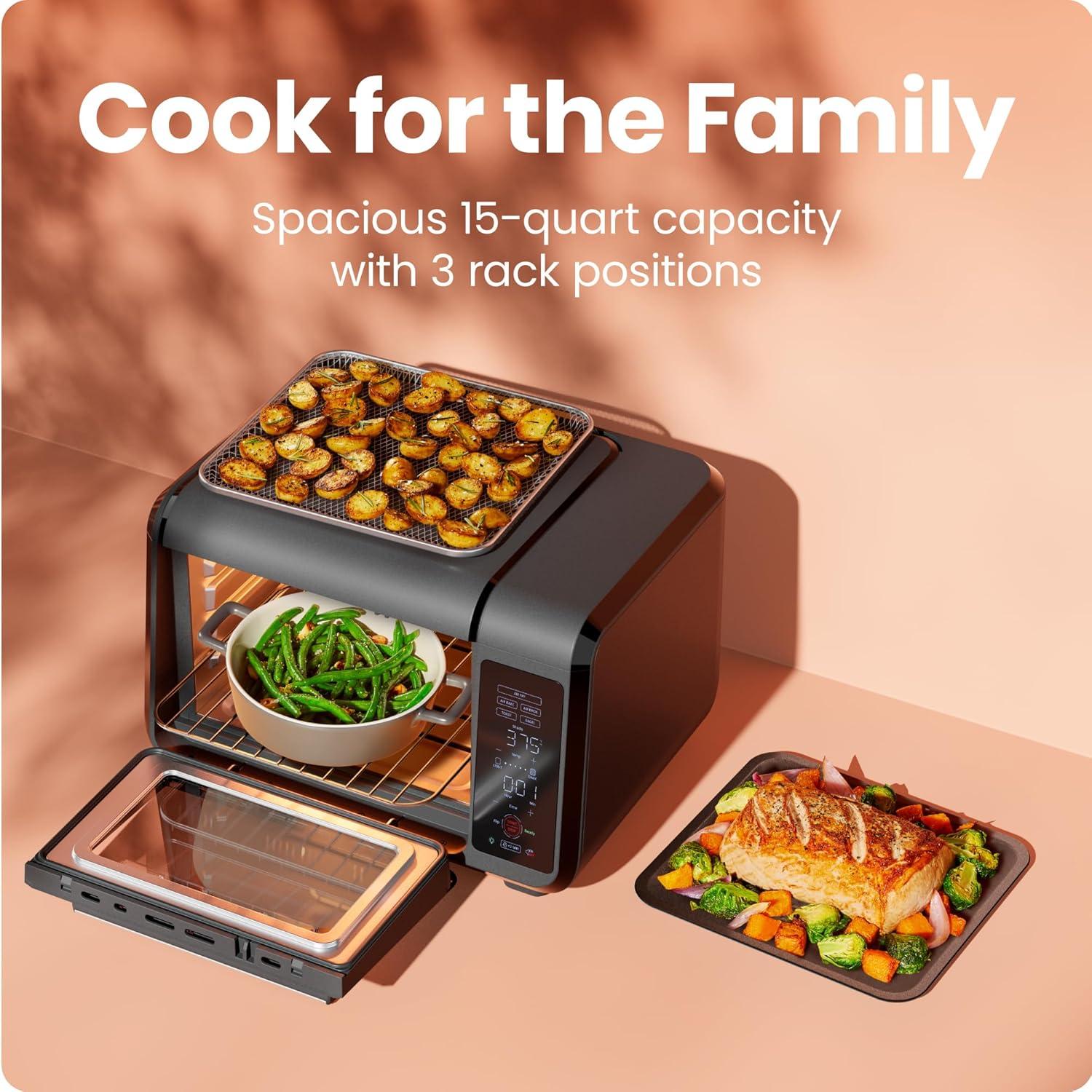 image:imageChefman Air Fryer Toaster Oven Combo Countertop Oven for Quick amp Healthy Meals Bake Broil Air Fry Toast and Bagel Functions 450F Max Temp 4 Slice Toaster Oven Air Fryer ComboBlack