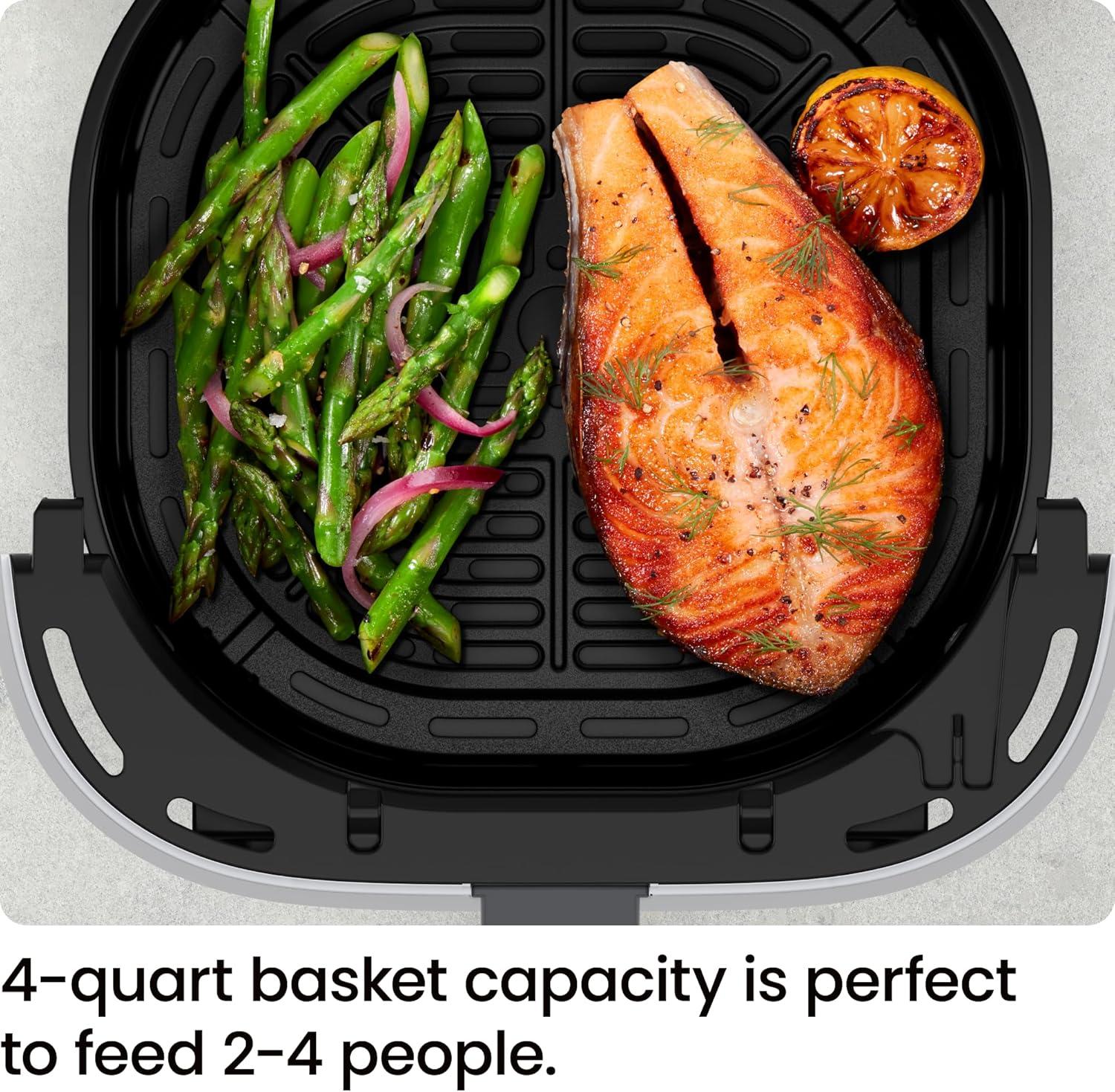 image:imageChefman Dual Air Fryer Oven with DC Motor 9 Qt Double Basket Air Fryer with 450F Max Temp for Meals in Minutes Bake Broil Dehydrate Reheat for ExtraCrispy Chicken Fries and More Black4 Quart