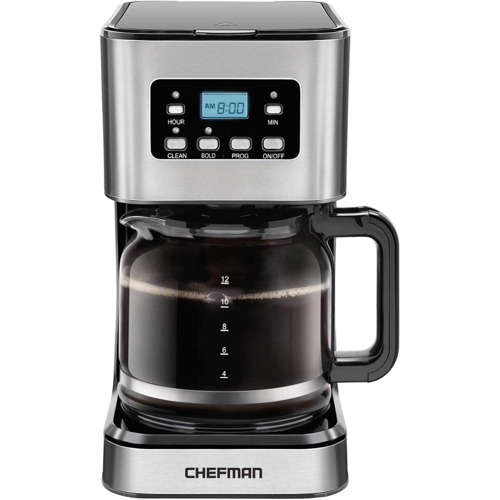 image:imageChefman Caffeinator Single Serve Coffee Maker Brew Kcups amp Grounds Drip Coffee Machine with Brew Strength Settings Iced Coffee Function 45 oz Removable Water ReservoirStainless Steel