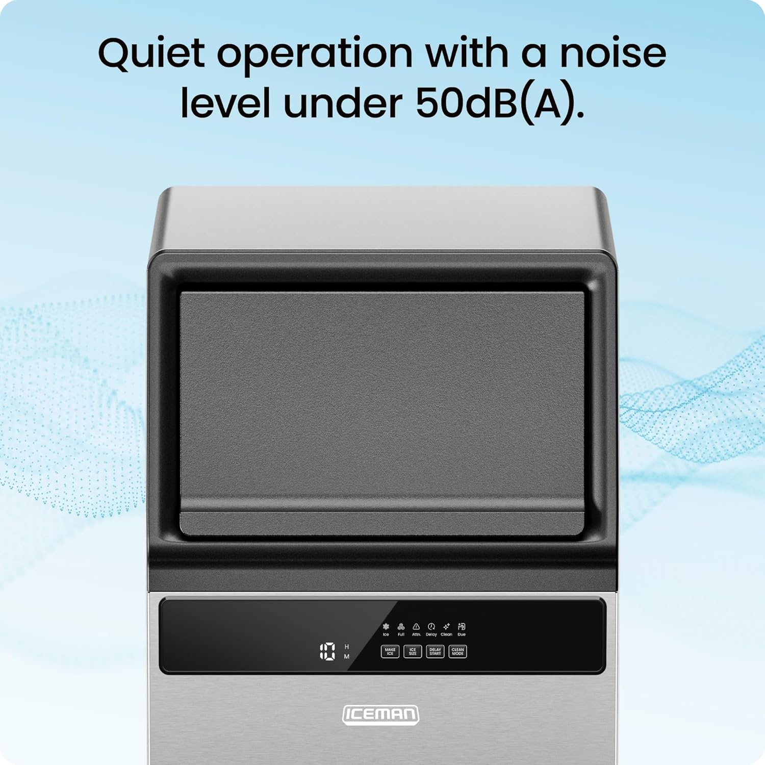 image:imageIceman Commercial Ice Maker Machine 100lbs24H Stainless Steel Ice Machine with 30lb Storage Bin Under Counter Ice Maker for Restaurant Home Bar Office Ice Scoop amp Drain Hose Included
