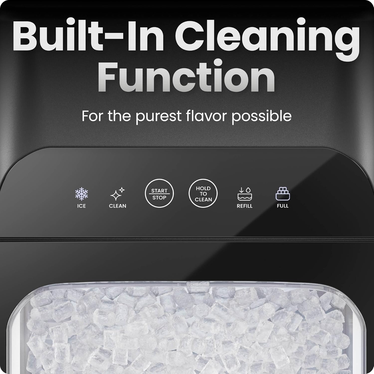 image:imageIceman DualSize Countertop Ice Maker Machine Portable Creates 2 Cube Sizes in 6 Mins Holds 13 lb of Ice Makes up to 26 lb in 24 Hours SelfCleaning Scoop Included StainlessSteelBlack
