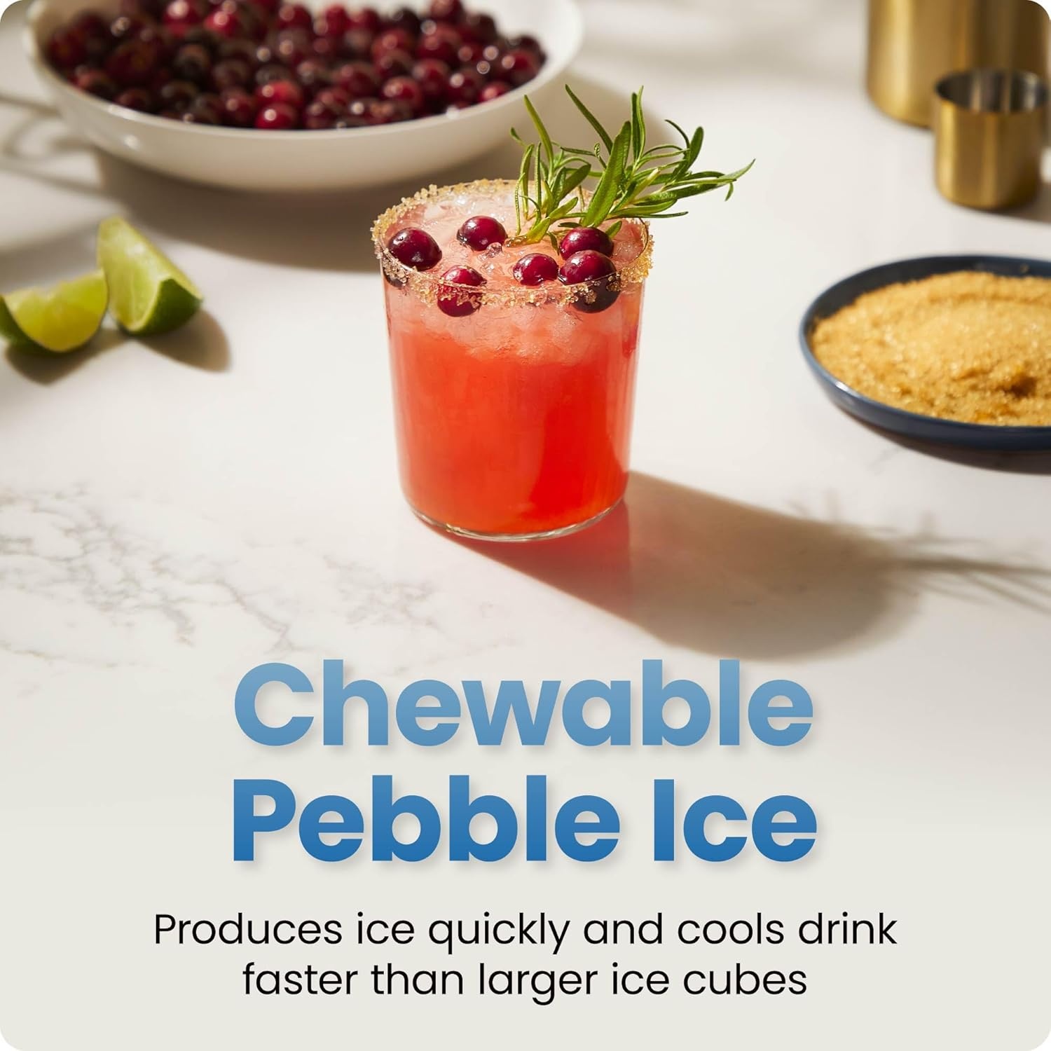image:imageIceman DualSize Countertop Ice Maker Machine Portable Creates 2 Cube Sizes in 6 Mins Holds 13 lb of Ice Makes up to 26 lb in 24 Hours SelfCleaning Scoop Included StainlessSteelBlack
