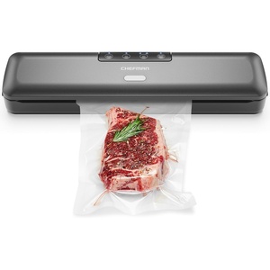 image:imageChefman Food Vacuum Sealer Machine Compact Vacuum Sealer with Moist amp Dry Settings Perfect for Sous Vide Storage and Freezer OneTouch Operation Vacuum Storage Bags Included  Black