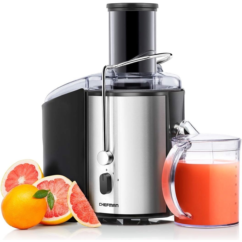 image:imageChefman 2Speed Electric Juicer ExtraWide Feeding Tube For Whole Fruits Make Nutritious Vegetable And Green Juice Detachable 1Quart Pitcher BuiltIn Foam Separator DishwasherSafe Parts