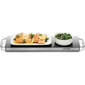 image:imageChefman Roll n Go Food Warming Mat Electric Warming Tray for Buffets Parties Holidays 3 Temperature Settings EasyClean Silicone Mat Roll Up Food Warmers wStorage Bag  GreyLong