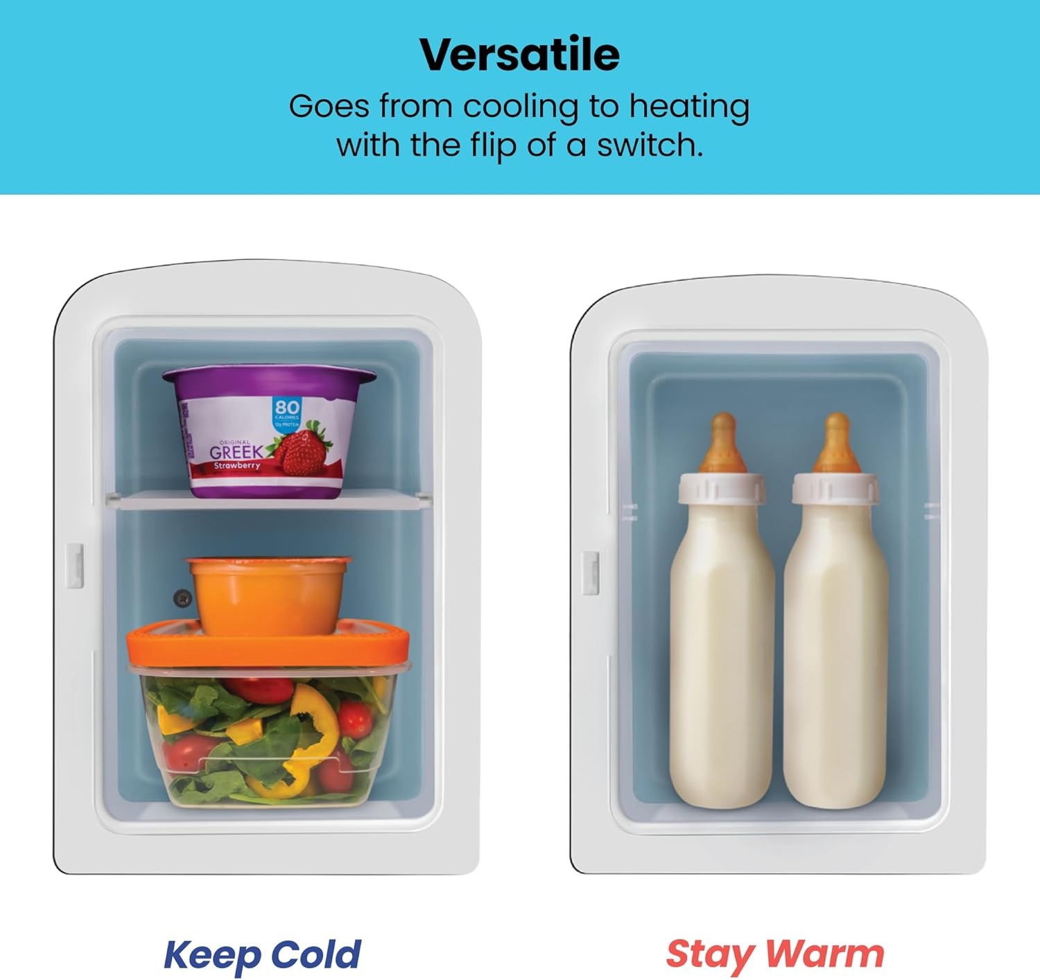 image:imageChefman Iceman Portable Mirrored Personal Fridge 4L Mini Refrigerator Skin Care Makeup Storage Beauty Serums amp Face Masks Small For Desktop Or Travel Cool amp Heat Cosmetic Application WhiteWhite