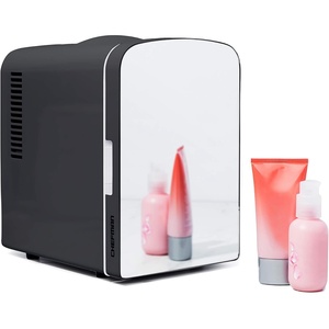 image:imageChefman  Iceman Portable Mirrored Personal Fridge 4L Mini Refrigerator Skin Care Makeup Storage Beauty Serums amp Face Masks Small For Desktop Or Travel Cool amp Heat Cosmetic Application WhiteBlack