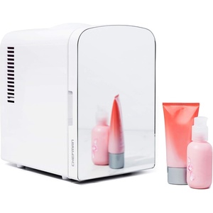 image:imageChefman  Iceman Portable Mirrored Personal Fridge 4L Mini Refrigerator Skin Care Makeup Storage Beauty Serums amp Face Masks Small For Desktop Or Travel Cool amp Heat Cosmetic Application WhiteWhite