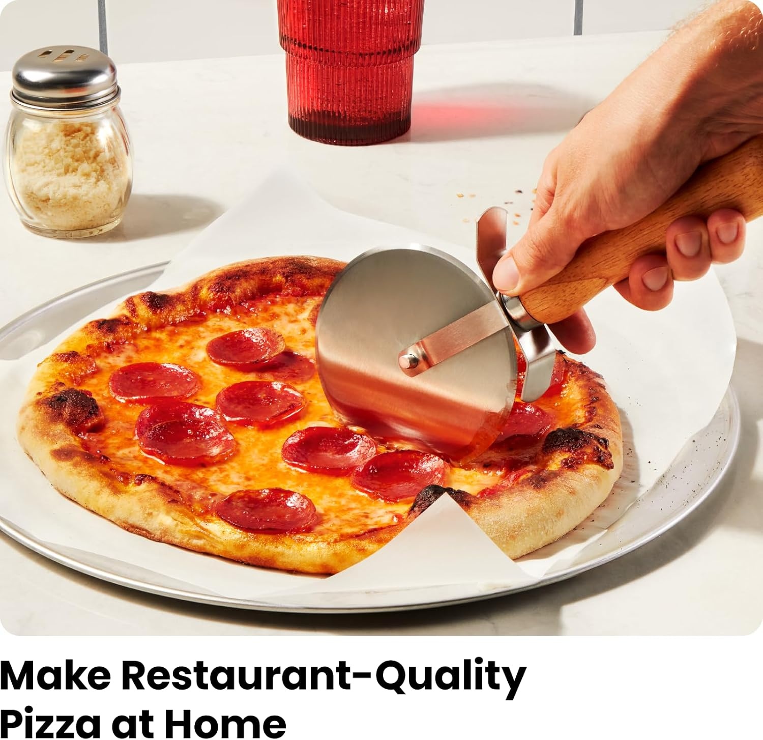 image:imageCHEFMAN Indoor Pizza Oven Makes 12 Inch Pizzas in Minutes Heats up to 800F Countertop Electric Maker with 5 Touchscreen Presets Pizza Stone and Peel Included Stainless BlackStainless Steel