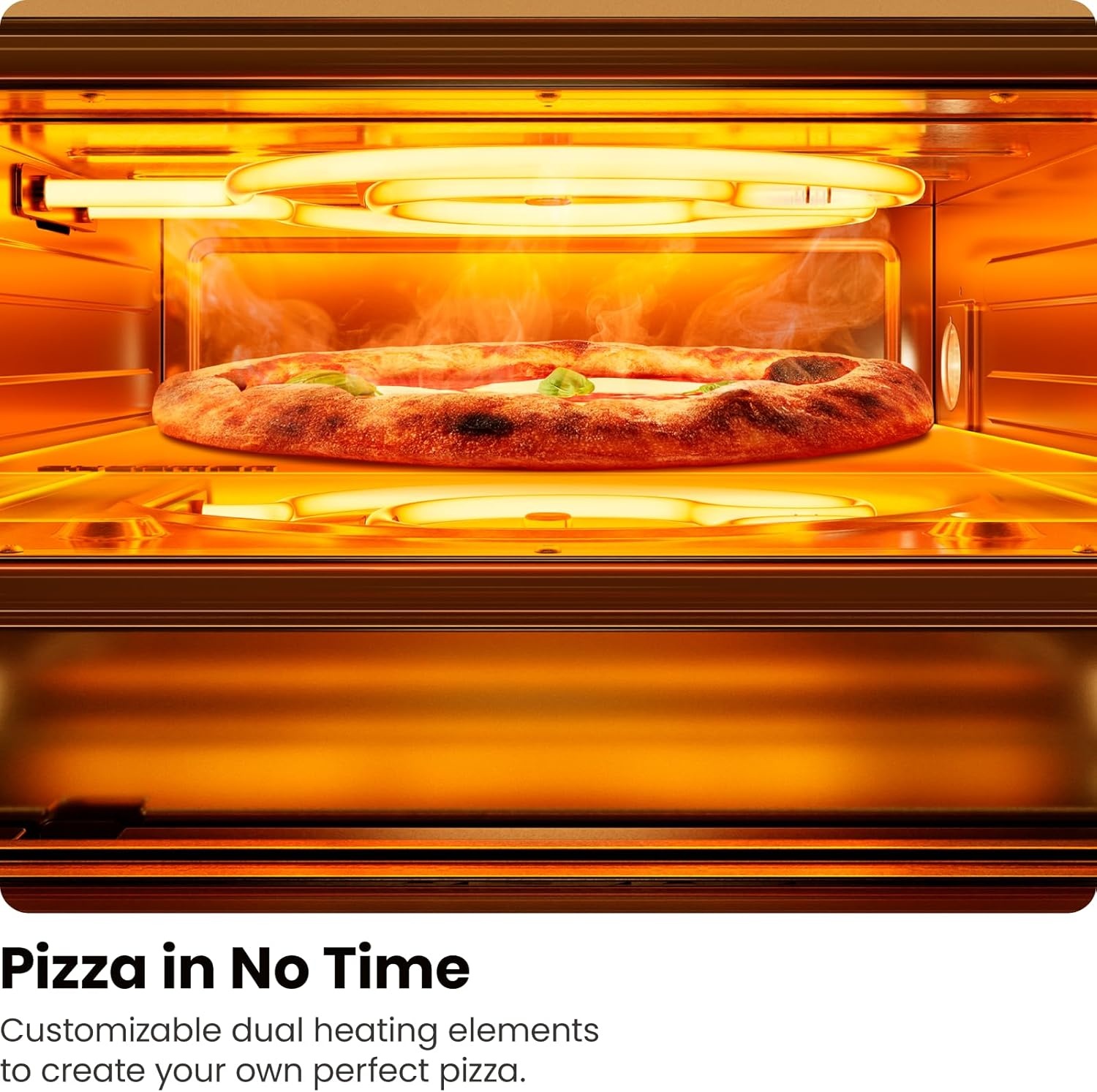 image:imageCHEFMAN Indoor Pizza Oven Makes 12 Inch Pizzas in Minutes Heats up to 800F Countertop Electric Maker with 5 Touchscreen Presets Pizza Stone and Peel Included Stainless BlackStainless Black
