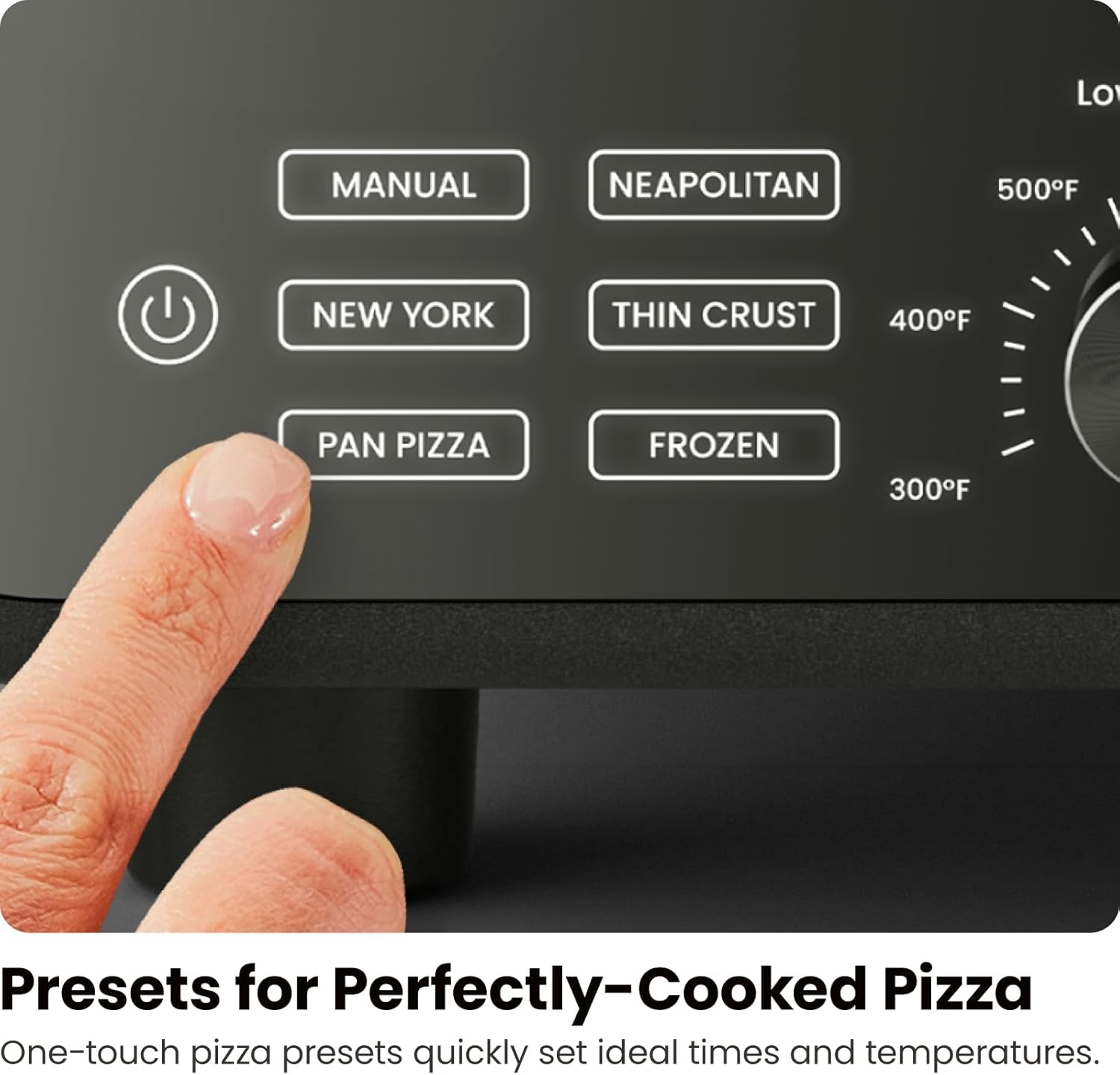 image:imageCHEFMAN Indoor Pizza Oven Makes 12 Inch Pizzas in Minutes Heats up to 800F Countertop Electric Maker with 5 Touchscreen Presets Pizza Stone and Peel Included Stainless BlackStainless Black