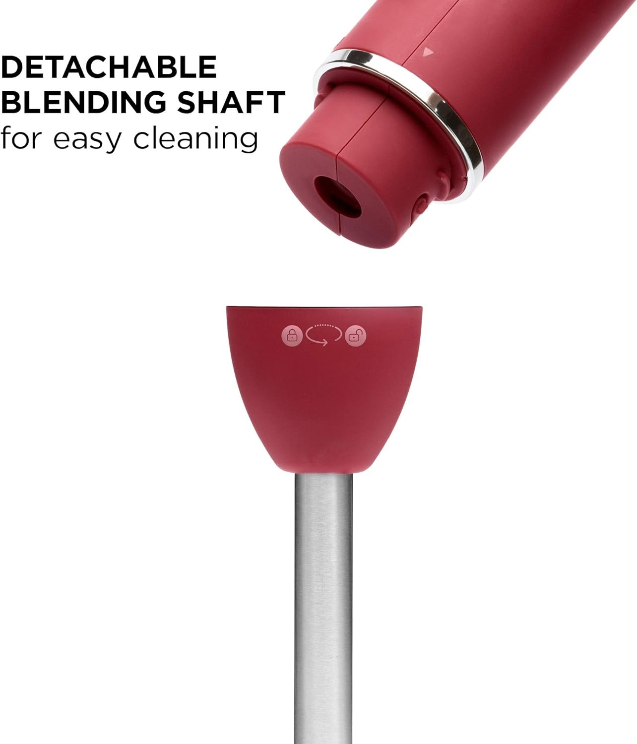 image:imageChefman Immersion Stick Hand Blender with Stainless Steel Blades Powerful Electric Ice Crushing 2Speed Control Handheld Food Mixer Purees Smoothies Shakes Sauces amp Soups TurquoiseRed