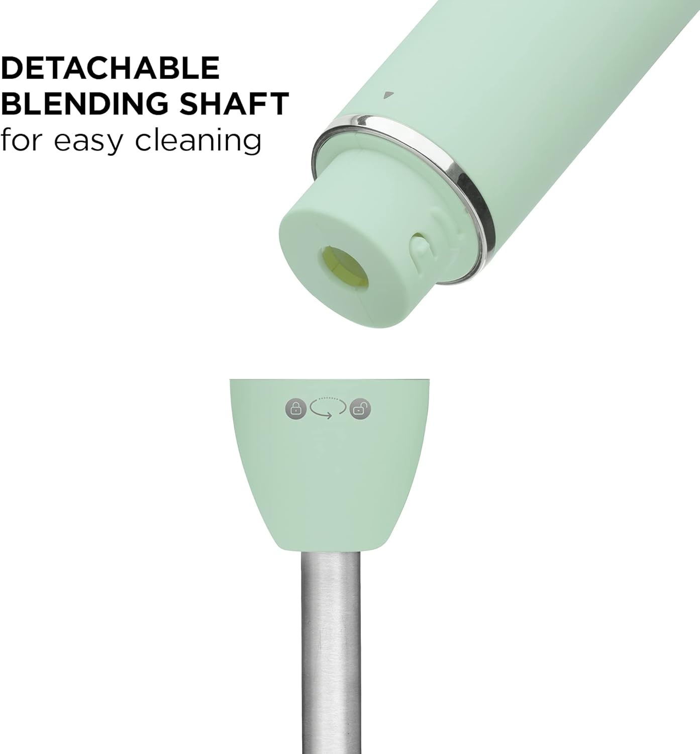 image:imageChefman Immersion Stick Hand Blender with Stainless Steel Blades Powerful Electric Ice Crushing 2Speed Control Handheld Food Mixer Purees Smoothies Shakes Sauces amp Soups TurquoiseSage