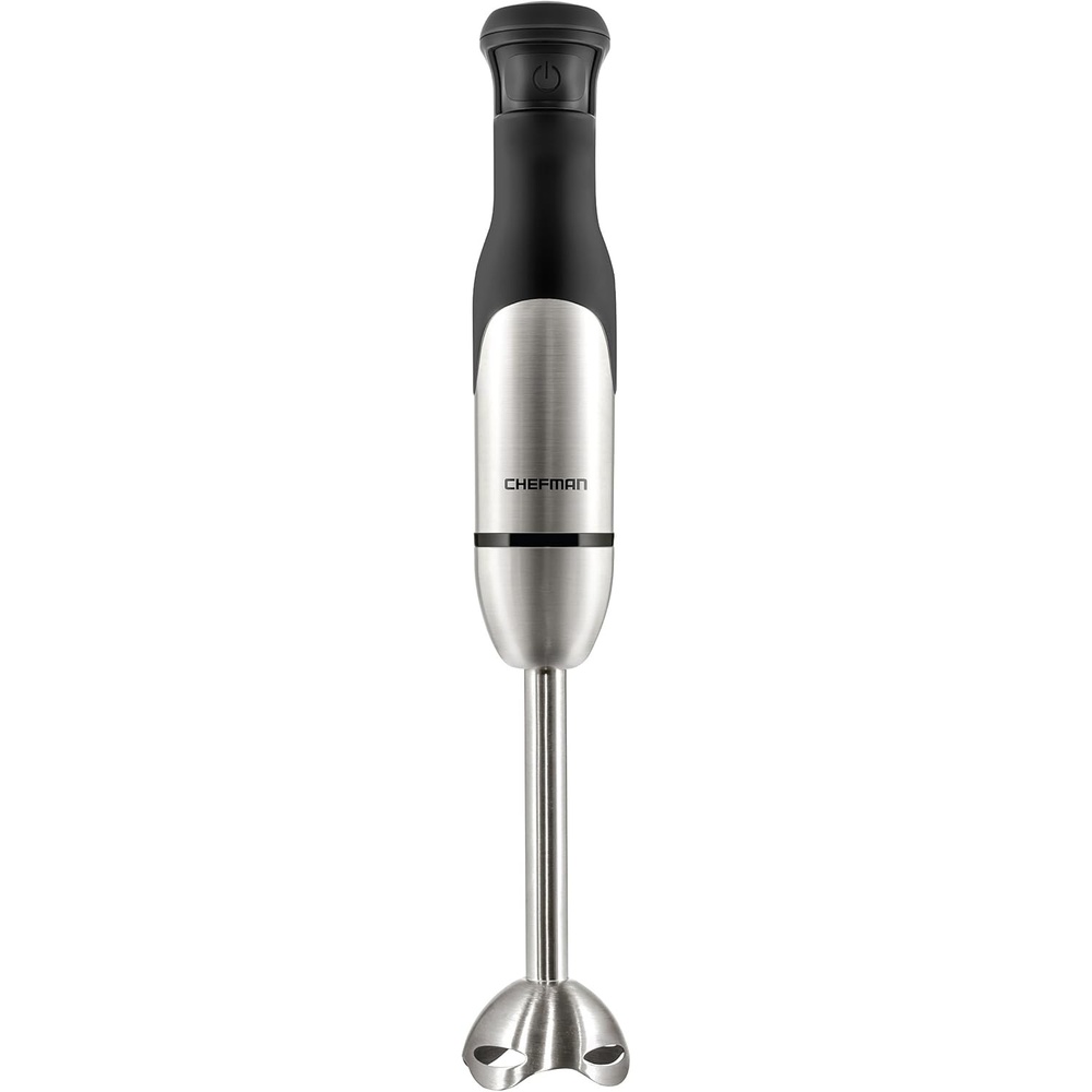 image:imageChefman Electric Immersion Blender 300Watt Stick HandHeld Blending wSimple One Touch Power Control Pressure Sensitive Multiple Speed Trigger Detachable Blade Stainless Steel
