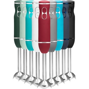 image:imageChefman Immersion Stick Hand Blender with Stainless Steel Blades Powerful Electric Ice Crushing 2Speed Control Handheld Food Mixer Purees Smoothies Shakes Sauces amp Soups TurquoiseRed