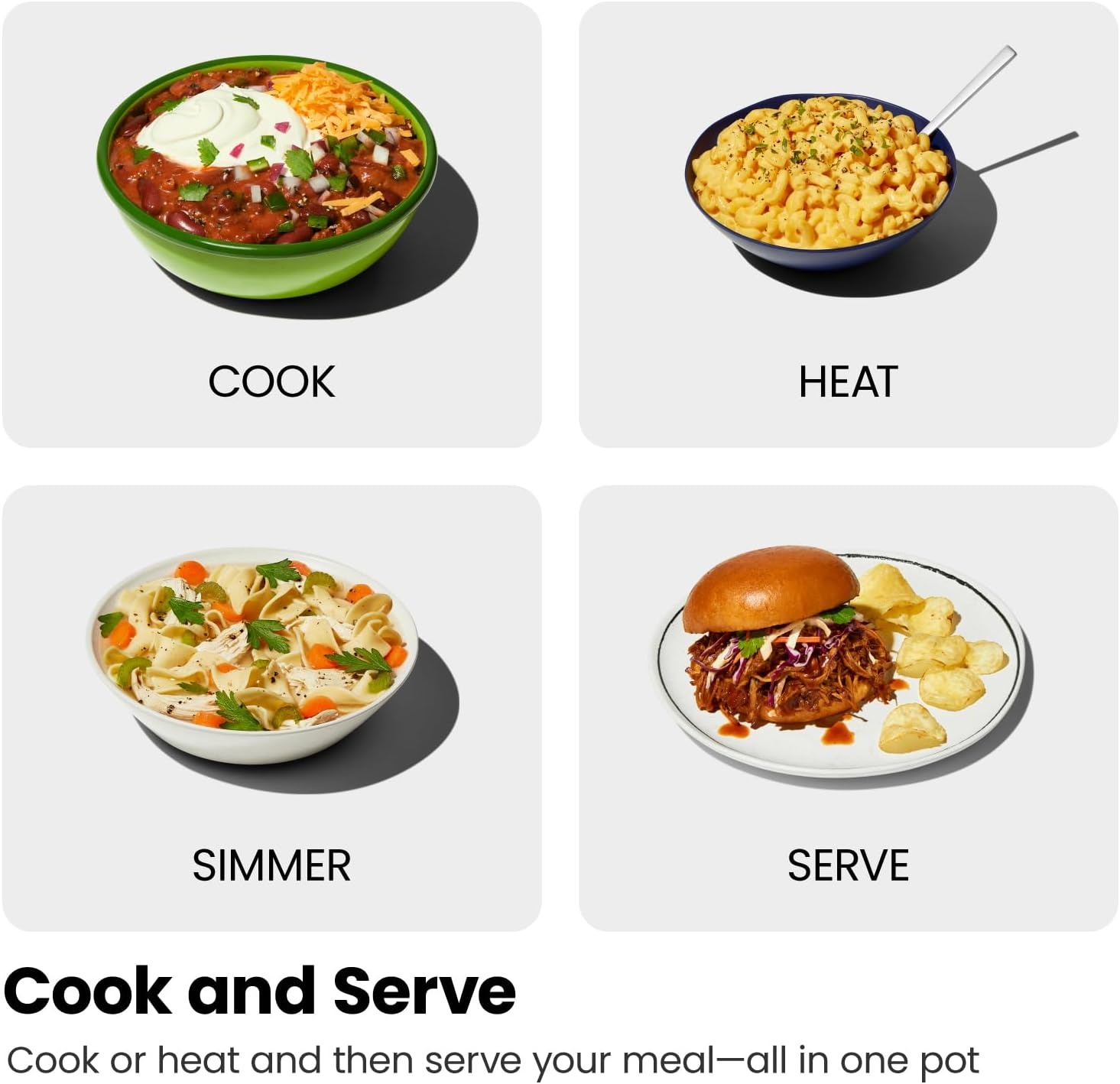 image:imageChefman Slow Cooker 7 Quart Large Family Size Slow Cooker with Low High amp Warm Settings Removable Ceramic Crock Tempered Glass Lid DishwasherSafe for Easy Cleanup Stainless Steel6 Quarts