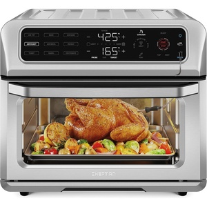 image:imageChefman Air Fryer Toaster Oven Combo with Probe Thermometer 12In1 Stainless Steel Convection Countertop 10 Inch Pizza 4 Slices of Toast Cooking Baking Toasting Roaster Oven Airfryer 20QTStainless Steel